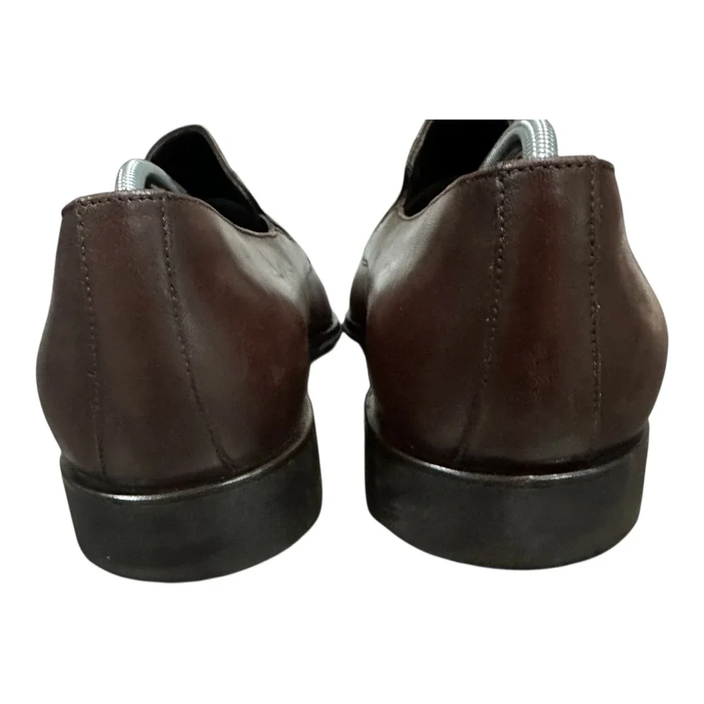 Bruno Magli Raging Men's 9.5 W Brown Leather Slip-On Loafers Made Italy